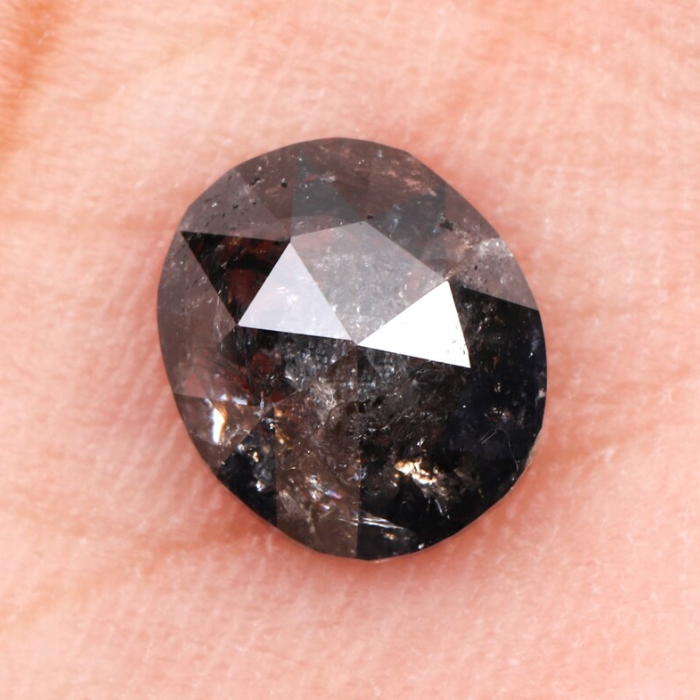 1.45 CT Oval Cut Natural Earth Mined Rose Cut Diamond
