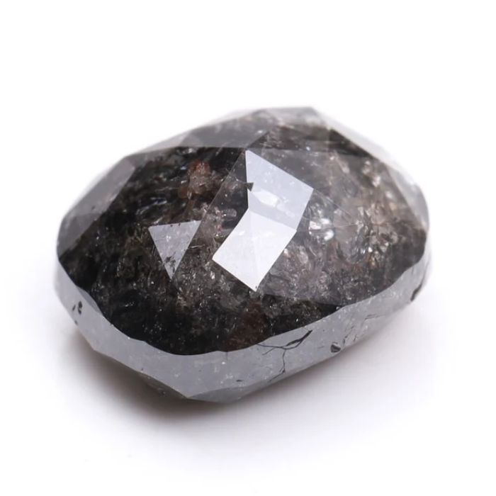 1.45 CT Salt And Pepper Oval Cut Natural Diamond