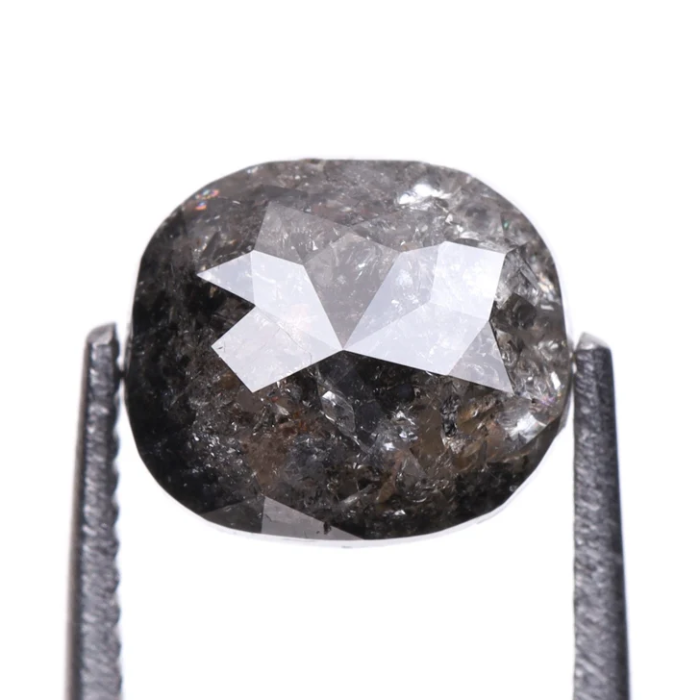 1.45 CT Salt And Pepper Oval Cut Natural Diamond