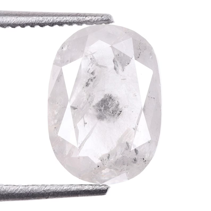 1.48 CT Oval Cut Salt and Pepper Loose Natural Diamond