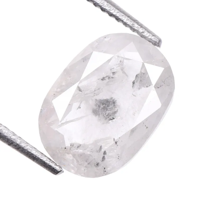 1.48 CT Oval Cut Salt and Pepper Loose Natural Diamond
