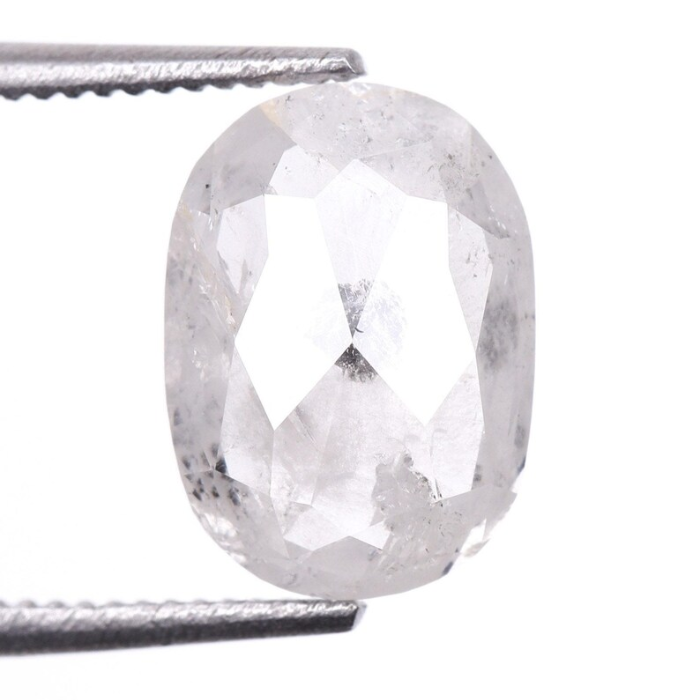 1.48 CT Oval Cut Salt and Pepper Loose Natural Diamond