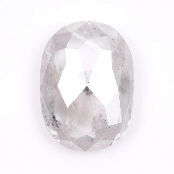 1.48 CT Oval Cut Salt and Pepper Loose Natural Diamond