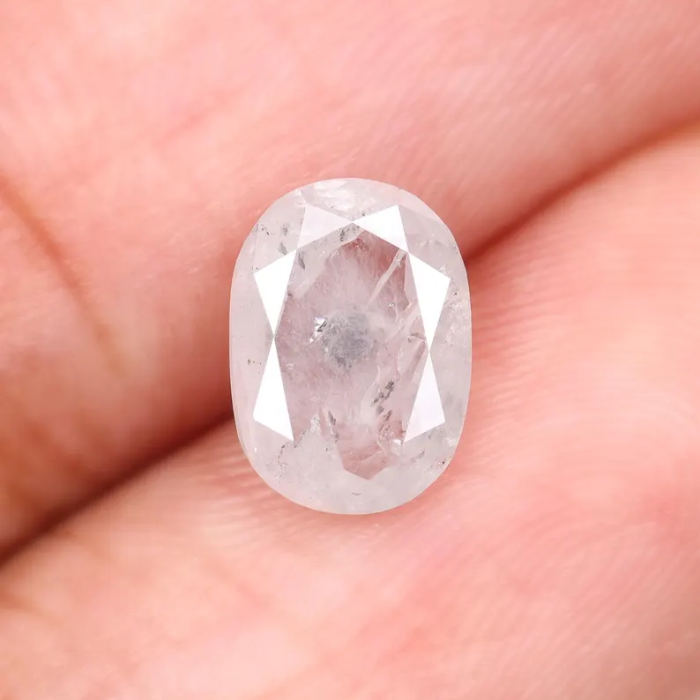 1.48 CT Oval Cut Salt and Pepper Loose Natural Diamond