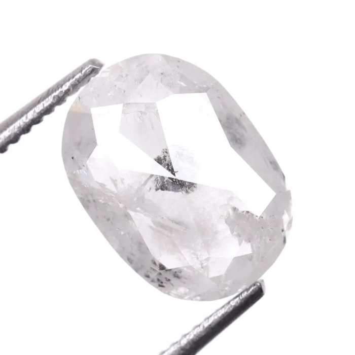 1.48 CT Oval Cut Salt and Pepper Loose Natural Diamond