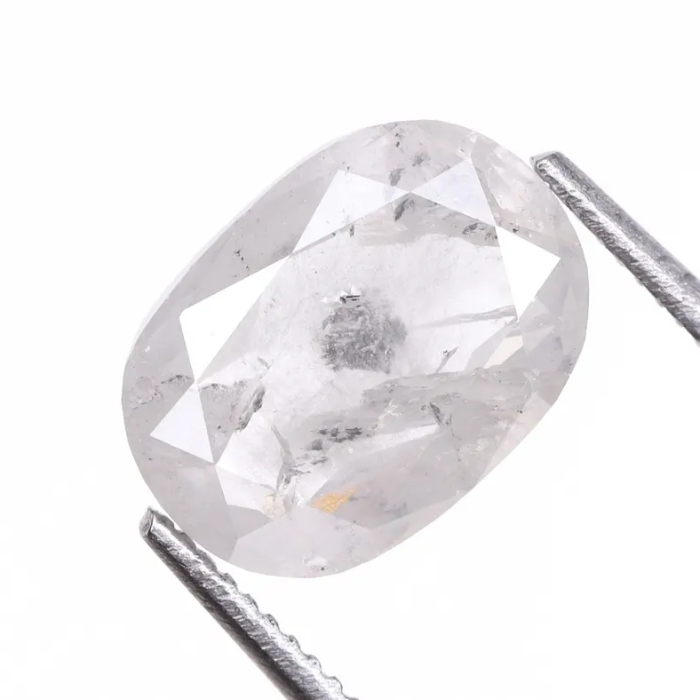 1.48 CT Oval Cut Salt and Pepper Loose Natural Diamond