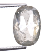 1.50 CT Oval Cut Salt and Pepper Natural Loose Diamond - Minimal Carbon