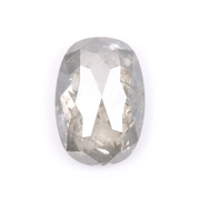 1.50 CT Oval Cut Salt and Pepper Natural Loose Diamond - Minimal Carbon