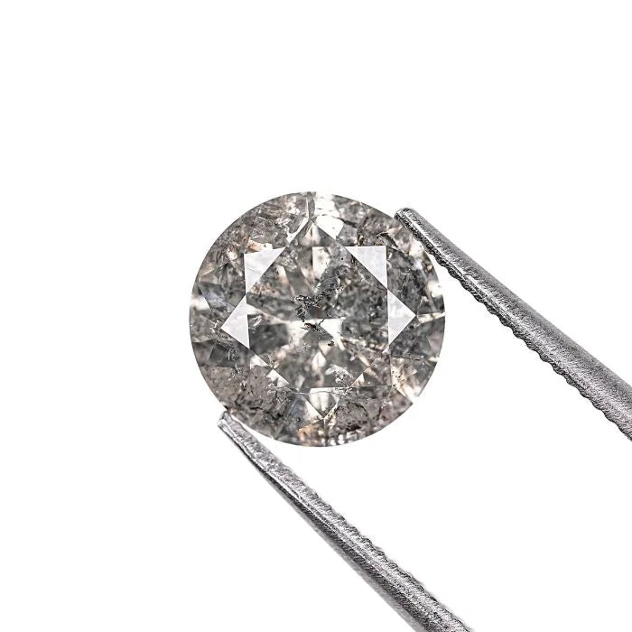 1.50 CT Round Brilliant Cut Salt And Pepper Diamond
