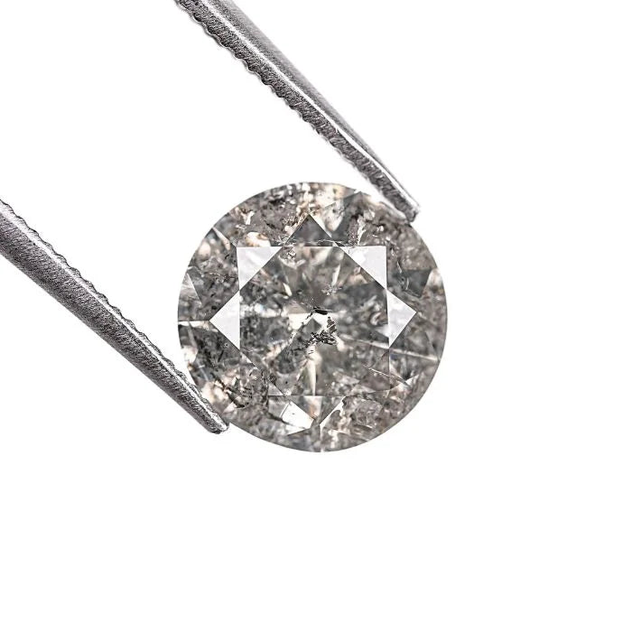 1.50 CT Round Brilliant Cut Salt And Pepper Diamond