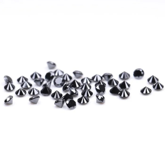 1.50 MM Round Brilliant Cut Black Natural Loose Diamond