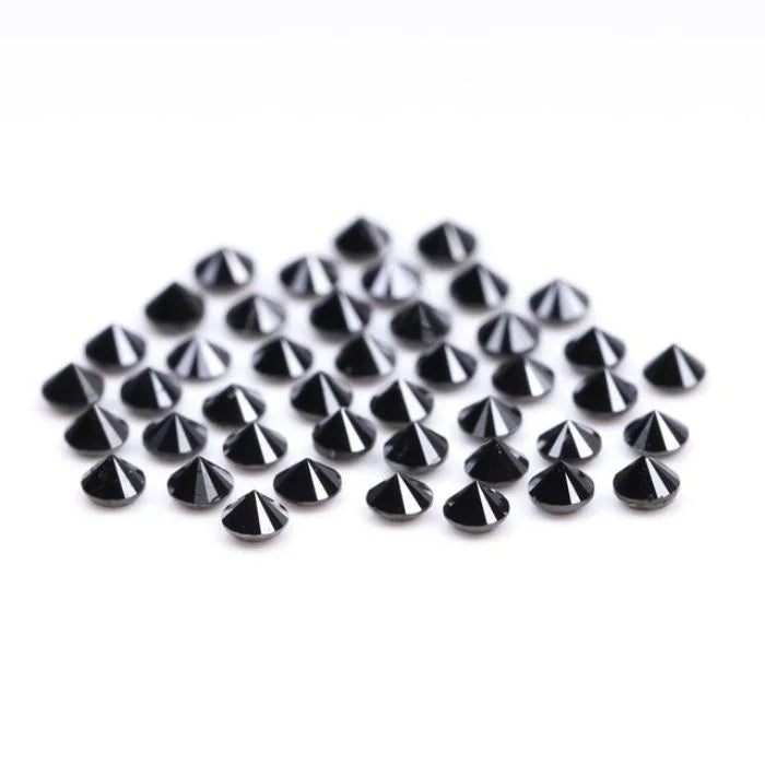 1.50 MM Round Brilliant Cut Black Natural Loose Diamond
