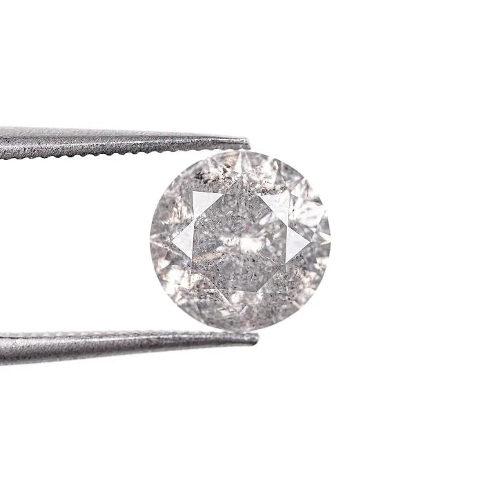 1.55 CT Salt And Pepper Round Brilliant Cut Loose Diamond