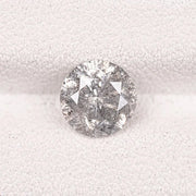1.55 CT Salt And Pepper Round Brilliant Cut Loose Diamond