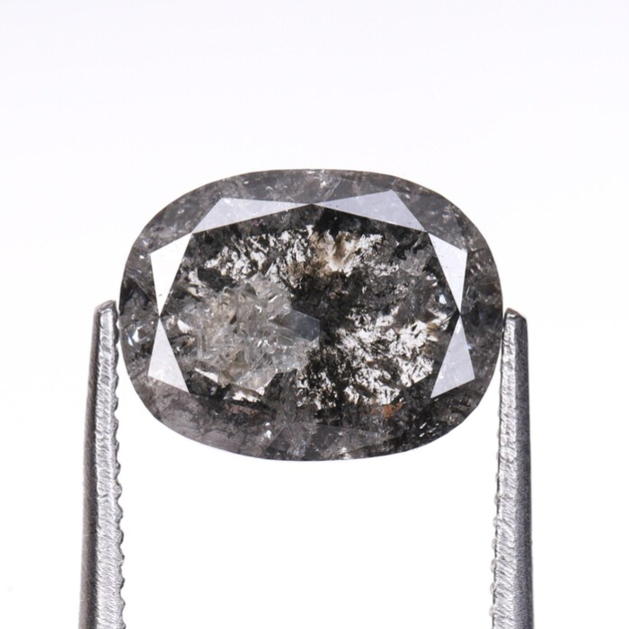 1.57 CT Oval Cut Natural Salt And Pepper Diamond