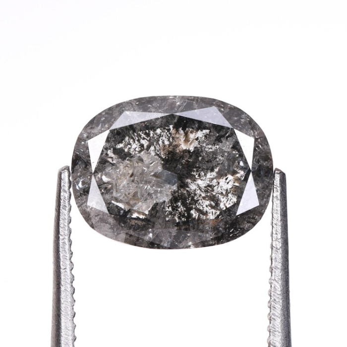 1.57 CT Oval Cut Natural Salt And Pepper Diamond
