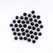1.5 MM Enhanced Black Round Brilliant Cut Melee Diamonds - Minimal Carbon