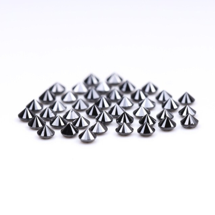 1.5 MM Enhanced Black Round Brilliant Cut Melee Diamonds - Minimal Carbon