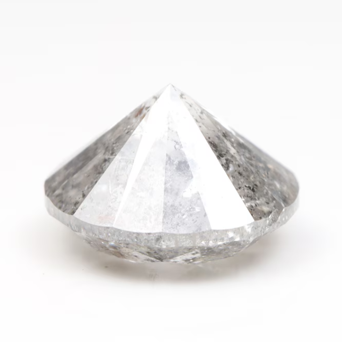 salt and pepper round brilliant cut diamond   