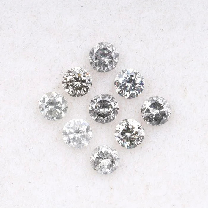 1.60 MM Salt & Pepper Round Brilliant Cut Melee Diamond