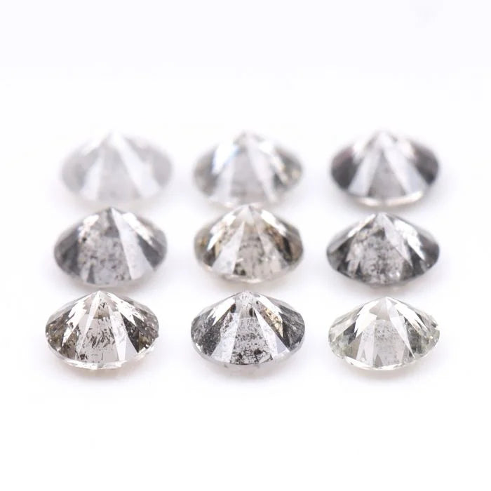 1.60 MM Salt & Pepper Round Brilliant Cut Melee Diamond