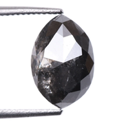 1.61 CT Marquise Cut Loose Natural Salt And Pepper Diamond - Minimal Carbon