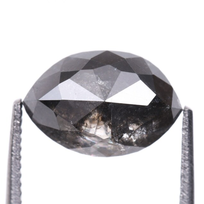 marquise cut salt and pepper diamond