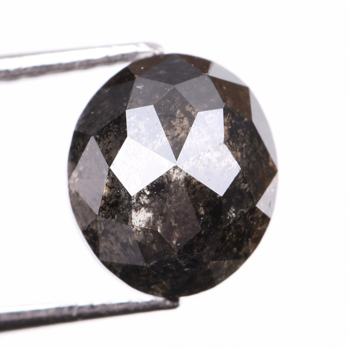 1.63 CT Oval Cut Natural Earth Mined Salt And Pepper Diamond