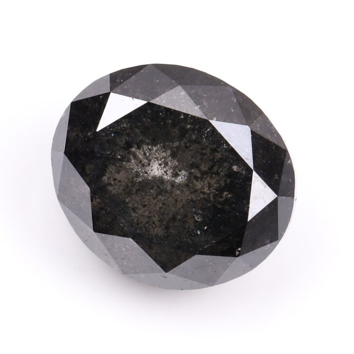 1.63 CT Oval Cut Natural Earth Mined Salt And Pepper Diamond