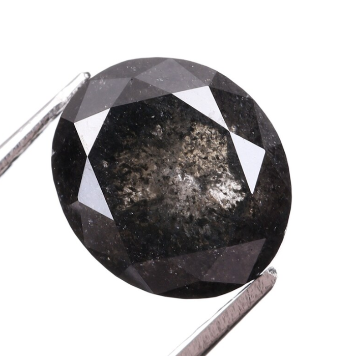 1.63 CT Oval Cut Natural Earth Mined Salt And Pepper Diamond