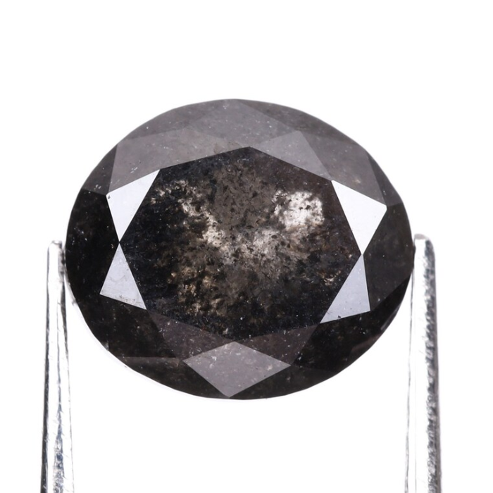 1.63 CT Oval Cut Natural Earth Mined Salt And Pepper Diamond