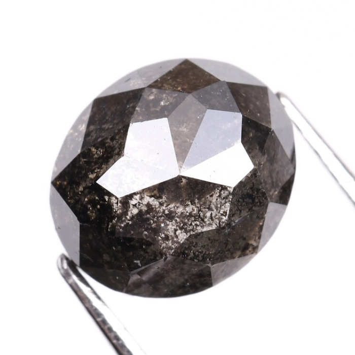 1.63 CT Oval Cut Natural Earth Mined Salt And Pepper Diamond