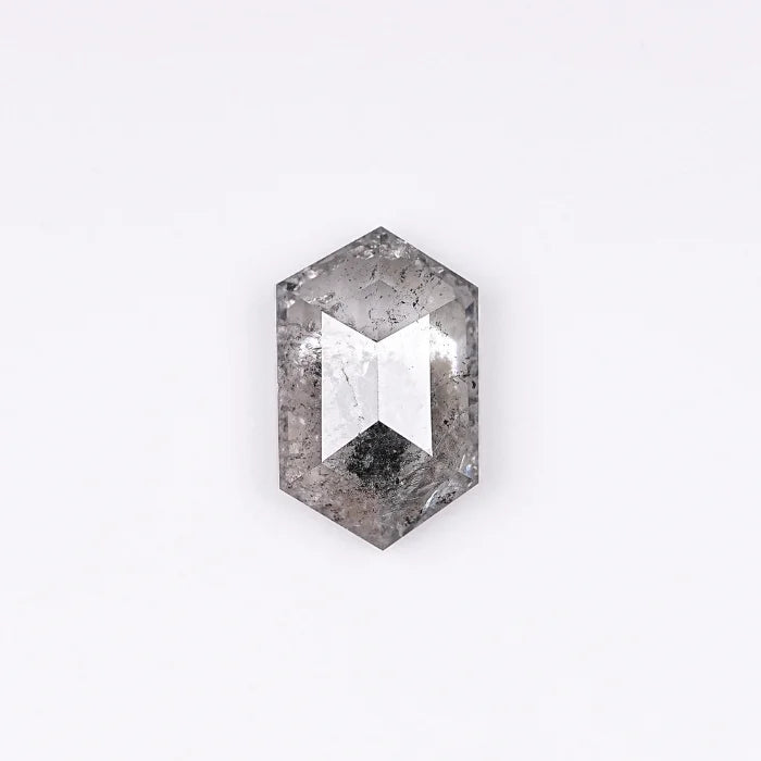 1.64 CT, Hexagon Cut Salt & Pepper Diamond Loose