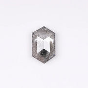 1.64 CT, Hexagon Cut Salt & Pepper Diamond Loose - Minimal Carbon