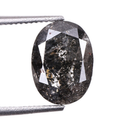 1.65 CT Oval Cut Salt and Pepper Natural Loose Diamond