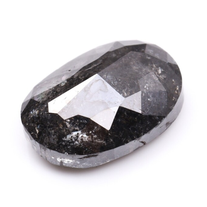 1.65 CT Oval Cut Salt and Pepper Natural Loose Diamond