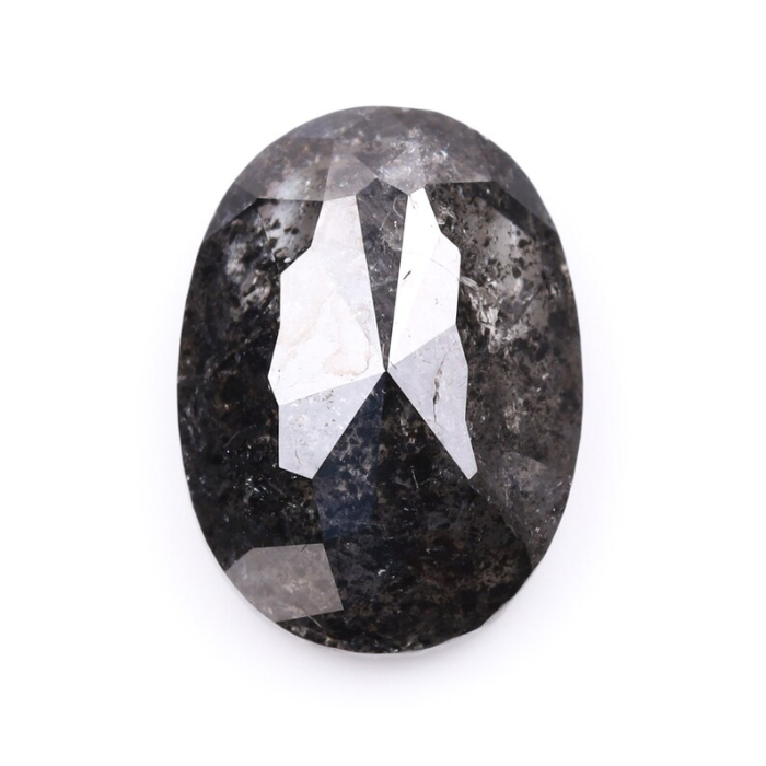 1.65 CT Oval Cut Salt and Pepper Natural Loose Diamond