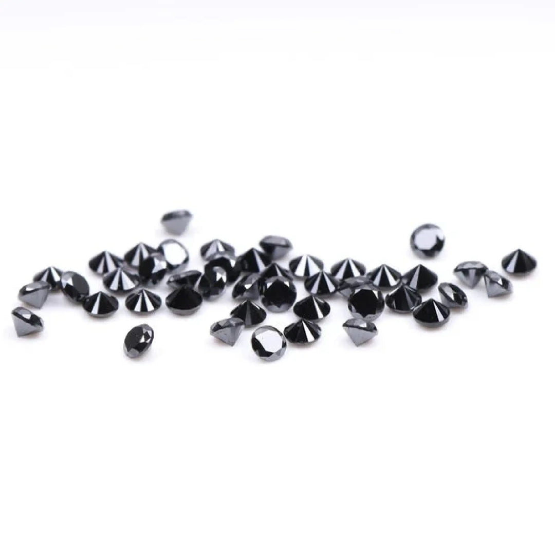 1.6 MM to 2.0 MM Enhanced Black Round Brilliant Cut Diamonds