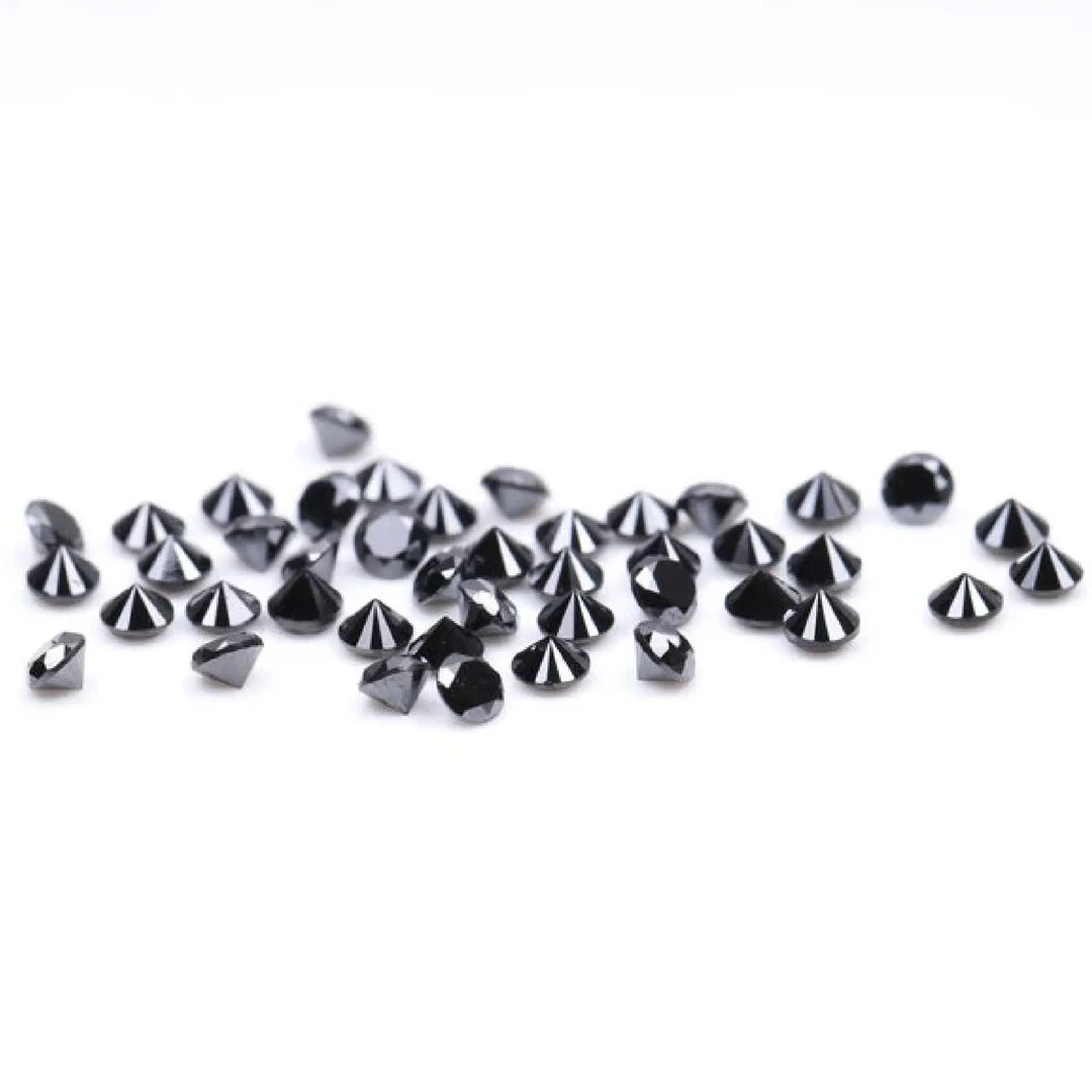 1.6 MM to 2.0 MM Enhanced Black Round Brilliant Cut Diamonds
