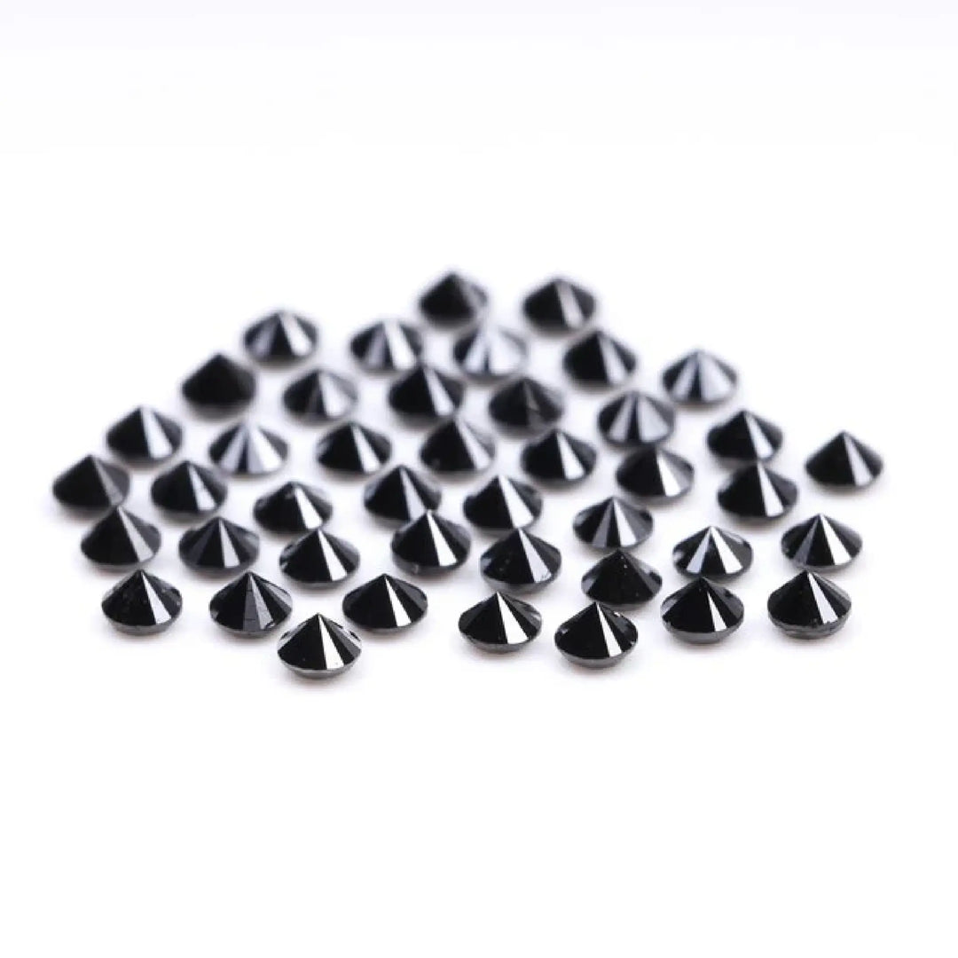 1.6 MM to 2.0 MM Enhanced Black Round Brilliant Cut Diamonds