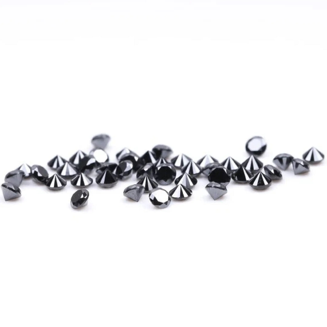 1.6 MM to 2.0 MM Enhanced Black Round Brilliant Cut Diamonds