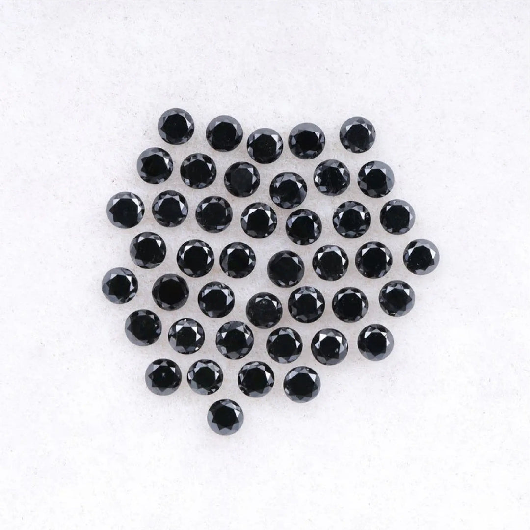 1.6 MM to 2.0 MM Enhanced Black Round Brilliant Cut Diamonds