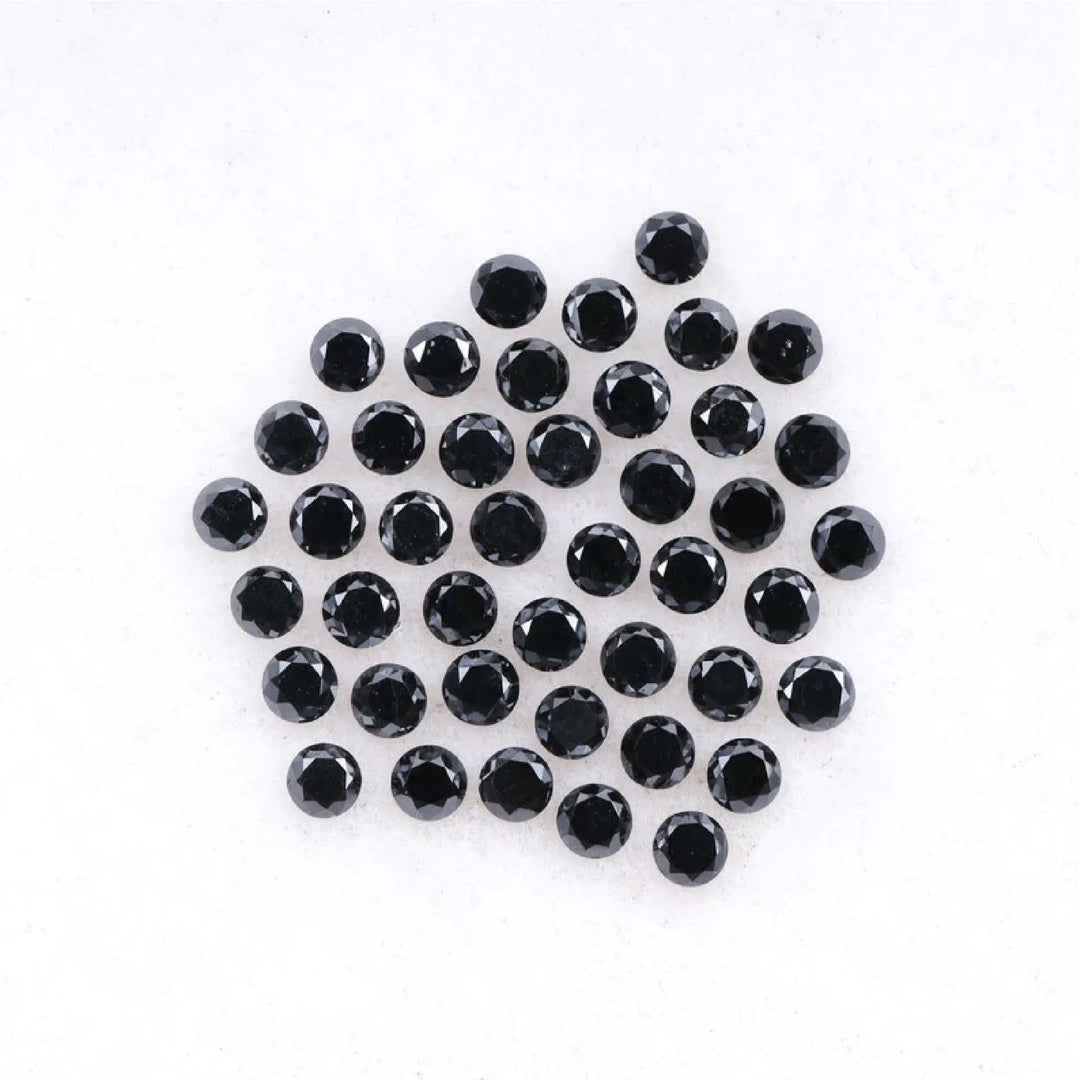 1.6 MM to 2.0 MM Enhanced Black Round Brilliant Cut Diamonds