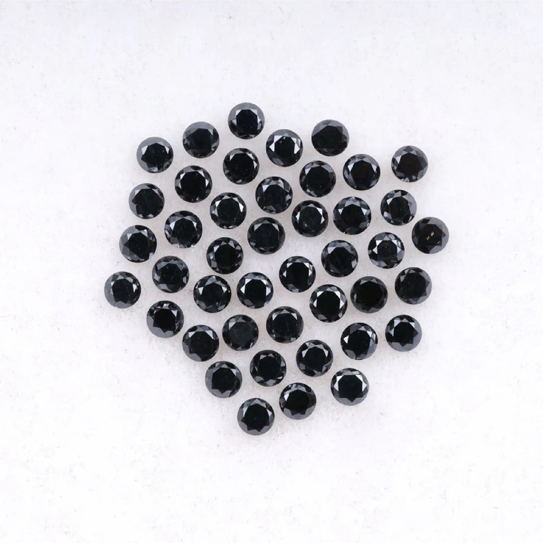 1.6 MM to 2.0 MM Enhanced Black Round Brilliant Cut Diamonds