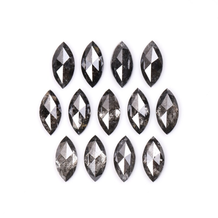 Marquise Cut Natural Salt And Pepper Diamond