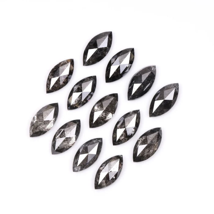 Marquise Cut Natural Salt And Pepper Diamond