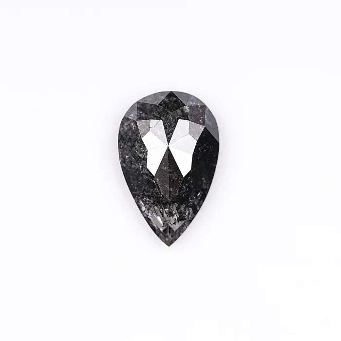1.70 CT, Pear Cut Salt & Pepper Loose Diamond