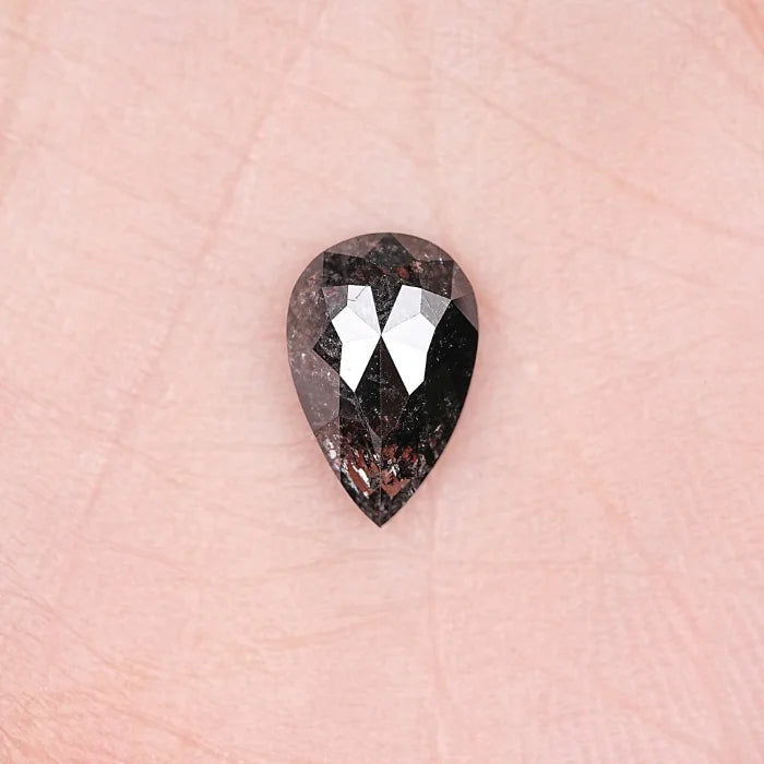 1.70 CT, Pear Cut Salt & Pepper Loose Diamond