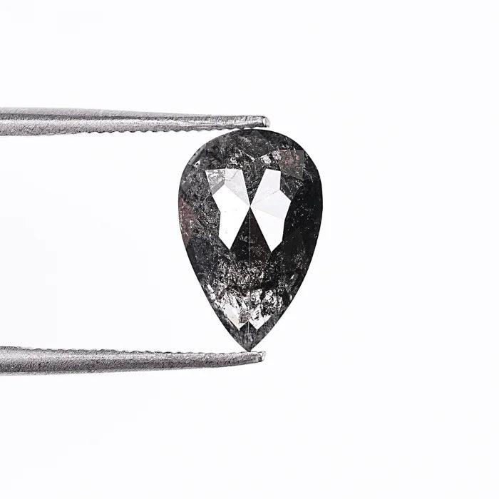 1.70 CT, Pear Cut Salt & Pepper Loose Diamond