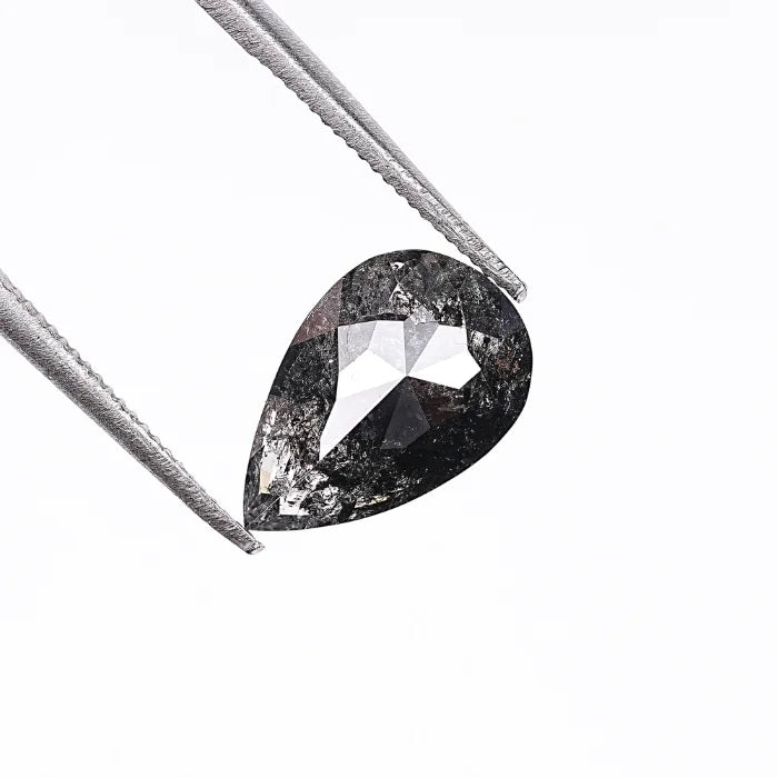 1.70 CT, Pear Cut Salt & Pepper Loose Diamond